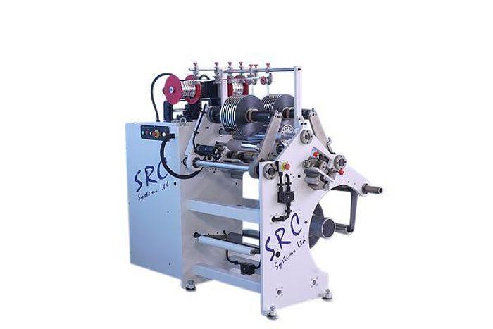 Used 20" (500MM) NEW SRC SYSTEMS 645CS NARROW WEB SLITTER REWINDER