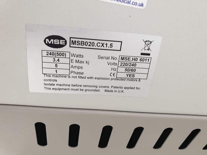 Used MSE MSB020.CX1.5 Centrifuge