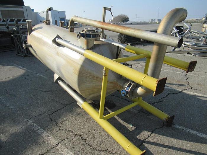 Used Tank, 800 Gallon, S/st, 3.5' x 9', Cone Btm, #S742245