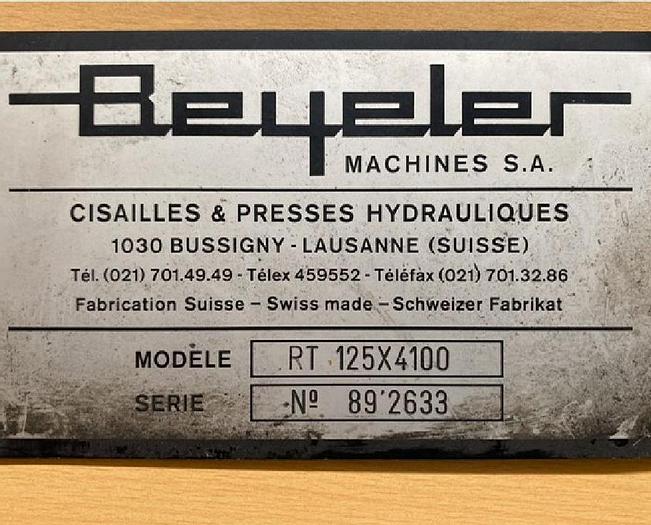 Usato PRESSA PIEGATRICE BEYELER 4000X125