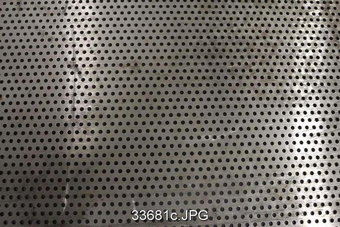 Unused Bird JS24 Vibrating Screen Plate, 1/8" Hole Size #33681