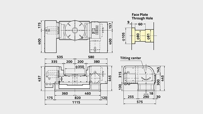 Gebruikt Nikken 5AX350 five-axis rotary table
