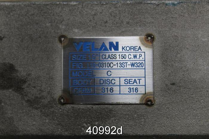 Unused Velan 10" Hand Operated Knife Gate Valve #40992