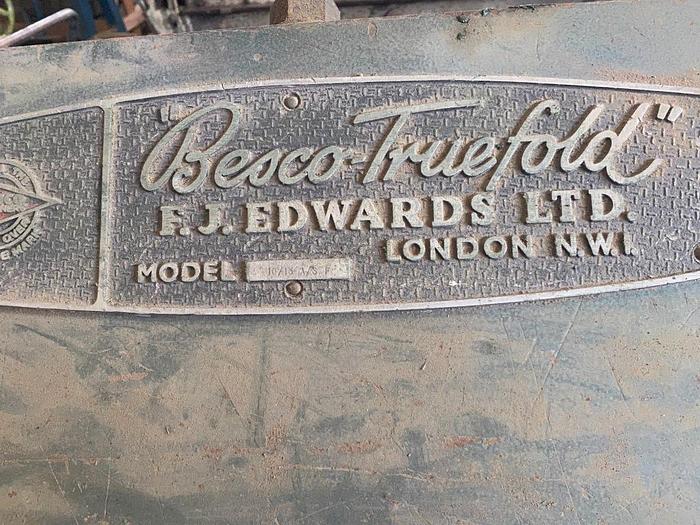 Used FJ Edwards Besco Truefold 10/16 A/S F Manual Folder