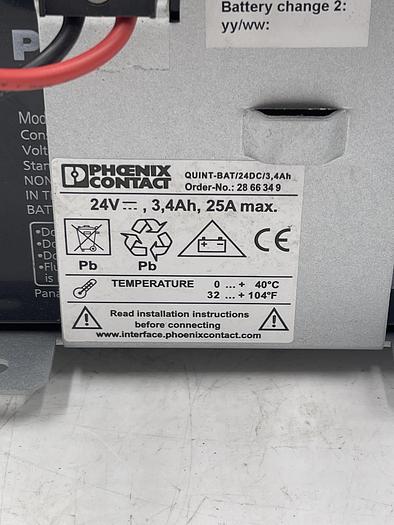 Used PHOENIX CONTACT QUINT-BAT/24DC/3,4AH