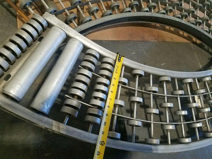 Used 60 FT Gravity Roller Conveyor Tracking One Lot One Price 6 Straight & 2 Curved