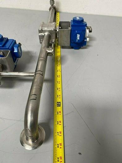 Used Lot of 2 - SVF F.C.I Stainless Steel HS15-2 Valve Actuators w/ 1" Sanitary Fit