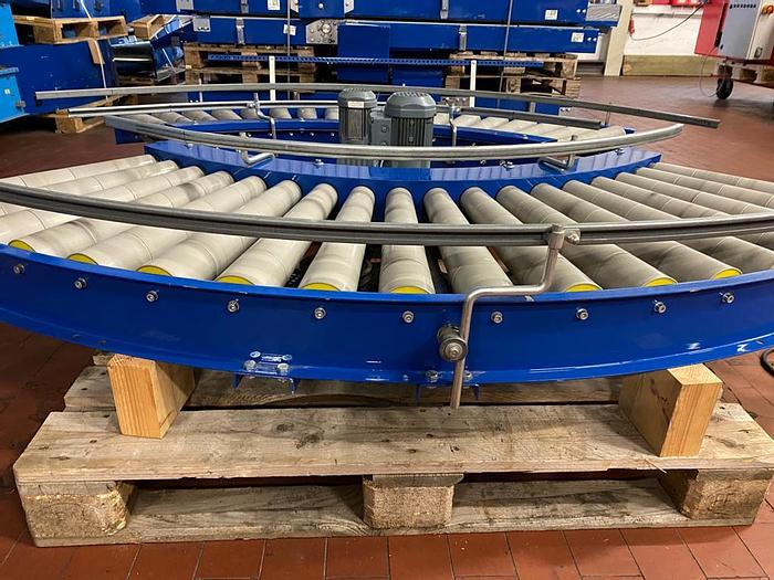 Gebraucht Rollenbahnkurve 90° mit Seitenführung Fördertechnik Kurve Rollen
