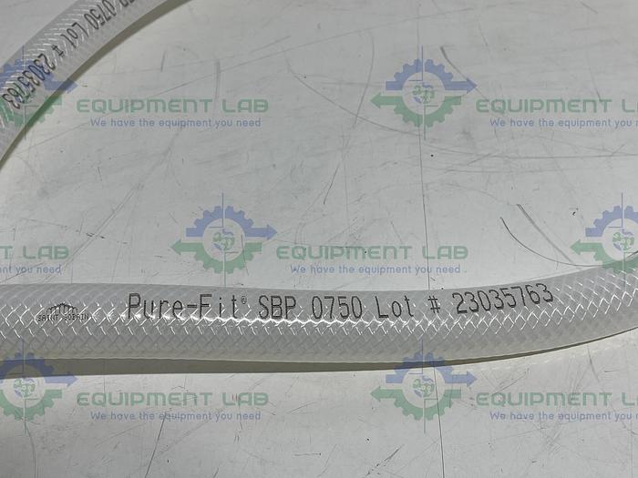 Used Saint Gobain 23035763 Pure Fit 96" Hose w/ 3/4" to 1 1/2" Sanitary Fitting 90PSI 23035763 Pure Fit 96" Hose w/ 3/4" to 1 1/2" Sanitary Fitting 90PSI