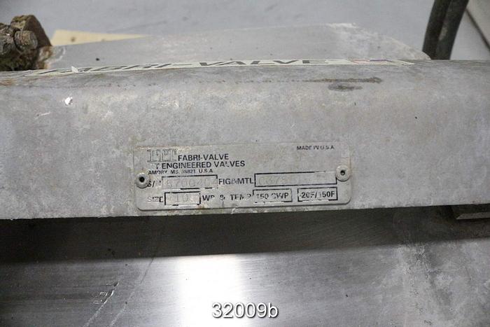 Used Fabri 10" Hand Operated Knife Gate Valve #32009