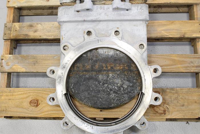 Used True Line 14" Hand Operated Knife Gate Valve #43964