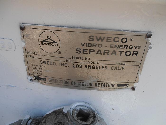 Used Screen, Sweco, 60", S/st, Double Deck, Dust Cover, #S740506