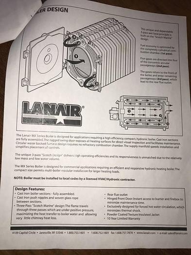 Lanair MXB250 Waste Oil Boiler MXB250