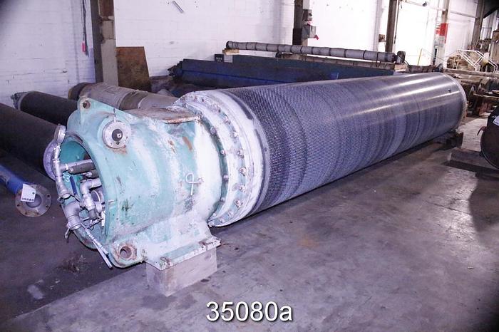 Used Canmec Suction Couch Roll, 169" Drilled Face, 3/8" Hole Diameter #35080
