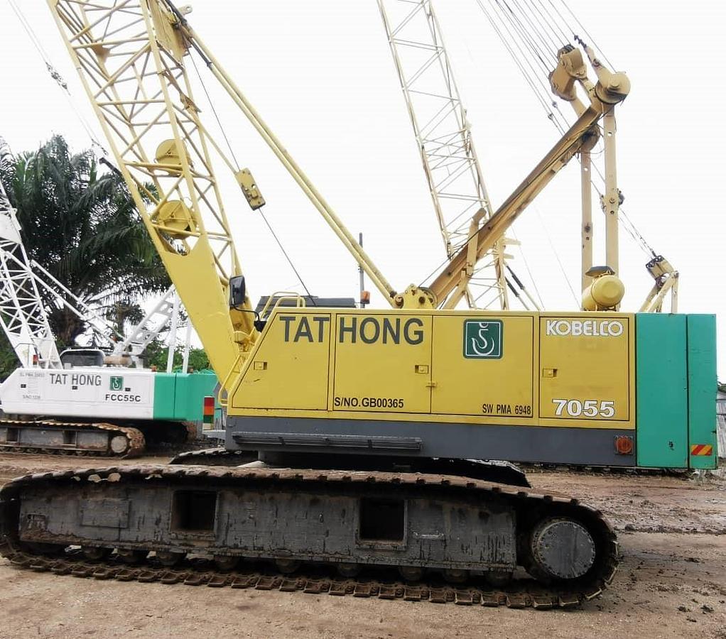 Used 55 Ton Used KOBELCO 7055 Crawler Crane