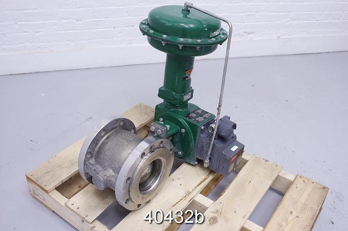 Used Fisher V150 6" Vee Ball Control Valve, Stainless Steel #40432