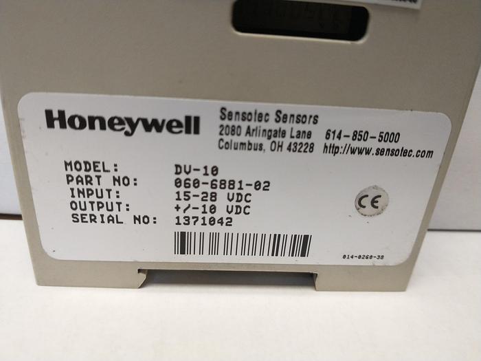 Used Honeywell Sensotec Sensors Model DV-10 060-881.02 GHB3C1