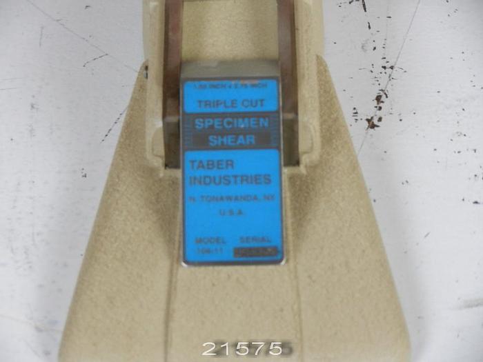 Used Taber 104-11 Specimen Shear Cutter, Triple Cut, 1.50" X 2.75" #21575