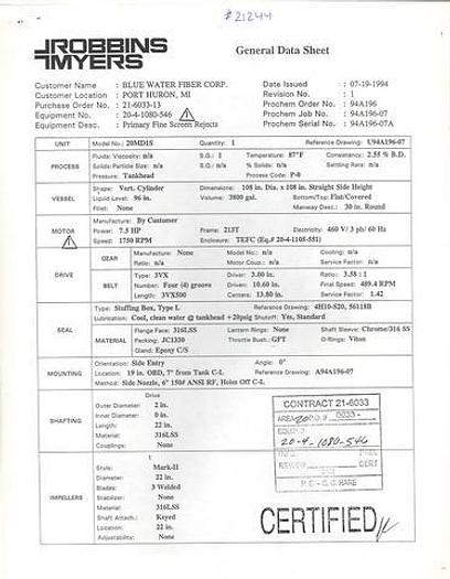 Used PROCHEM 25MD1S #21244