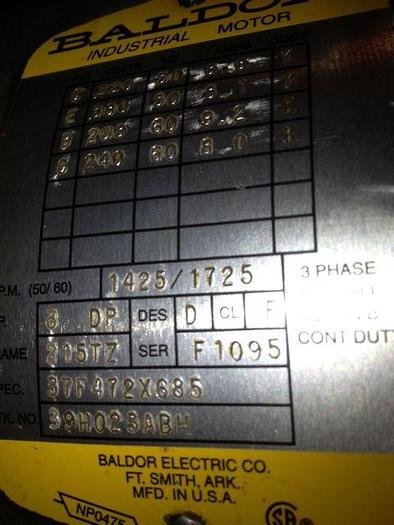 Used Extract Motor Milnor 135lb washer