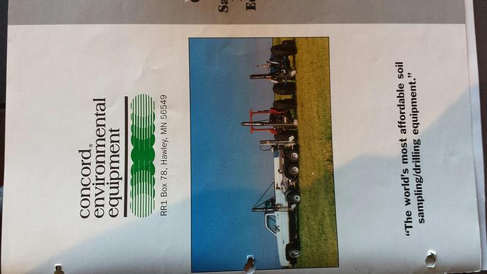 Used HB19285  Concord Auger soil sampler drill  9200 series Soil Sampling Drill