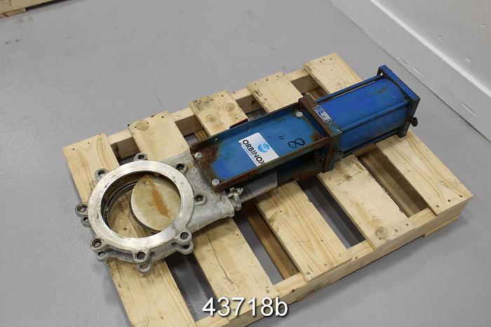 Used Orbinox 8" Air Operated Knife Gate Valve #43718