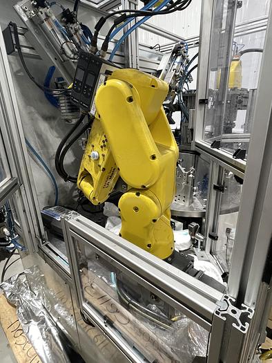 Used N95 FACE MASK NOSE CLIP FANUC ROBOTIC ASSEMBLE AND ATTACHING CELL BY ACE NEW 2020