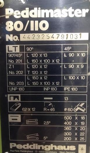 Gebraucht Hydraulische Profilstahlschere Peddinghaus Peddimaster 80/110