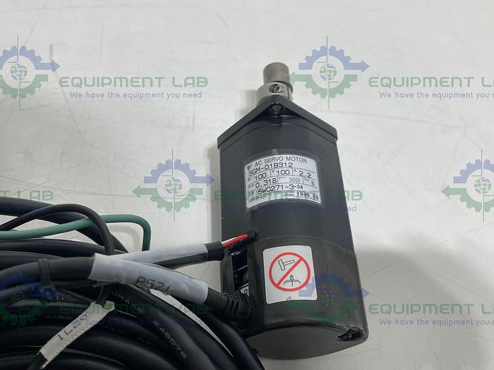 Used Yaskawa Electric  SGM-01B312 AC Servo Motor 100V, 100W, 2.2A, 0.318 Nm