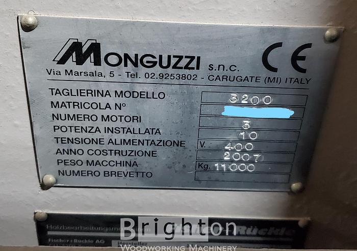 Used 2007 Monguzzi  FIsher and Ruckle 3200 used Veneer Guillotine.