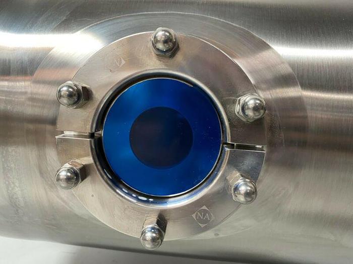 Used T&C 25 Liter Stainless Steel Pressure Vessel 12" w/ Top & Side Glass View Ports