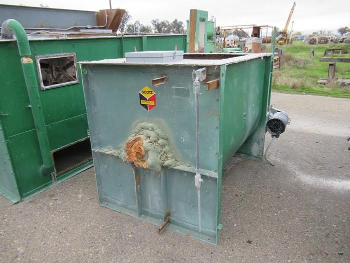 Used Mixer, Ribbon, 75 CF, C/St, Scott, Hopper, Dust Collector, #S741694
