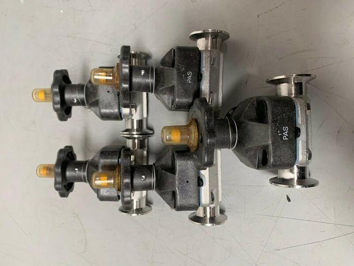 Used ITT Pure-FLO 1-316L-RA25MAX-CWP150 Diaphragm Valve  w/ 1" Sanitary Fittings