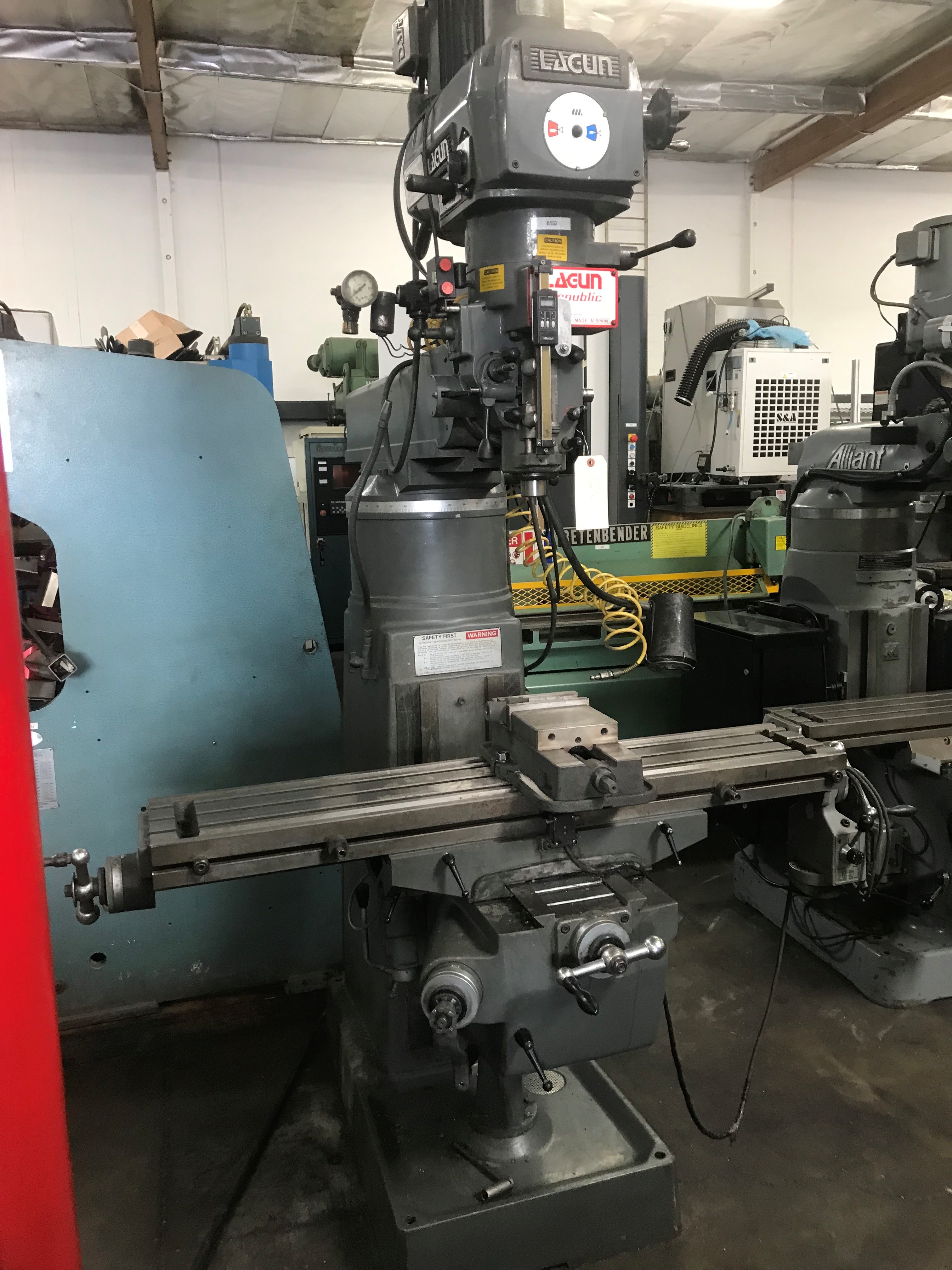 Used Lagun FTV-2S Vertical Mill 10" x 50" #6552 #1