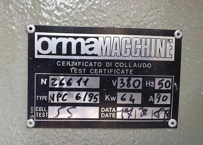 Used 1995 ORMA macchine Italy Veneer press ORMA NPC 3000, 2 decks