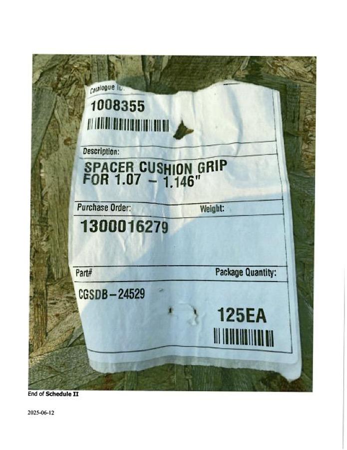 Used PLP CGSDB-24529 Cushion-Grip Spacer-Dampers (x250)