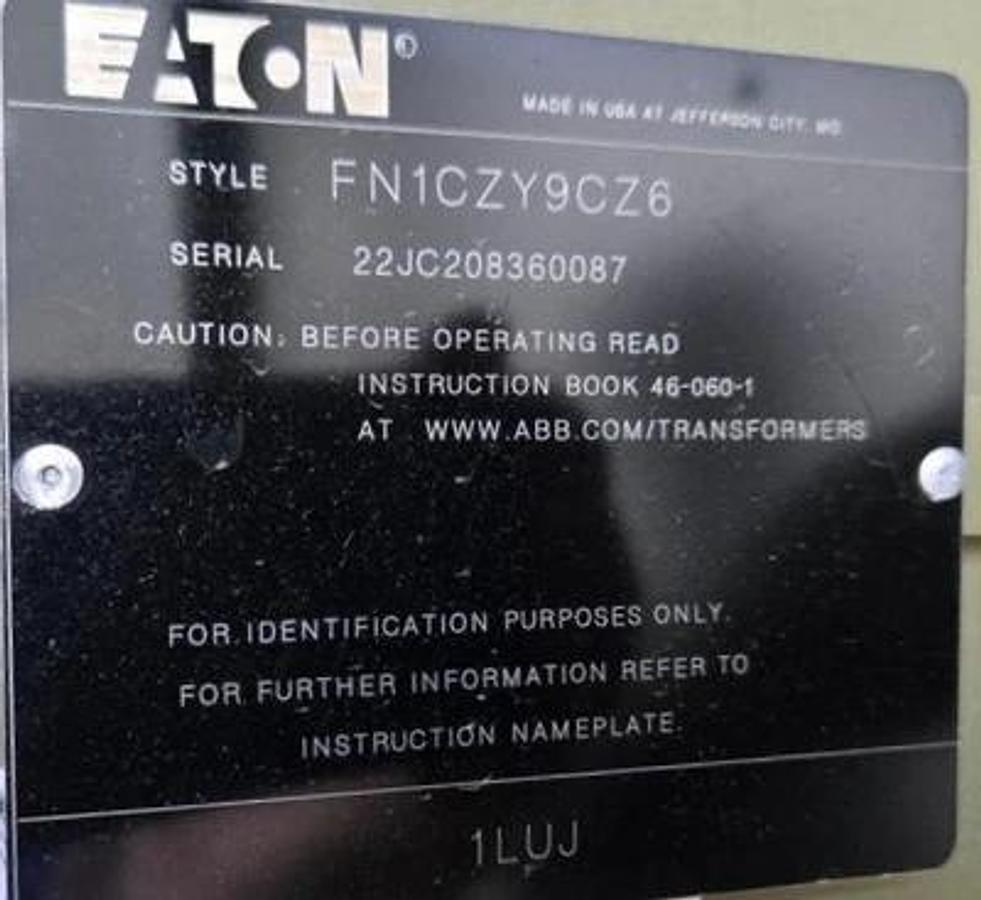 2022 Eaton 2600 kVA Transformer HV: 13800 V  LV: 415V pad mounted