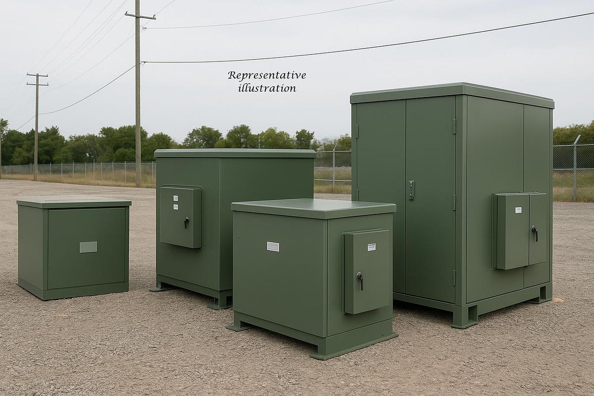Surplus Cavalry Energy Assorted Pad-Mounted Distribution Transformers — 25 kVA to 2600 kVA, 34.5 kV to 4.16 kV Primary, 480/277 V Secondary