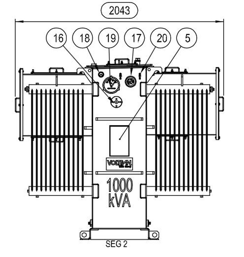 Surplus 2025 Voltran 1000 kVA Pad-Mounted Transformer – 23 kV to 480 V