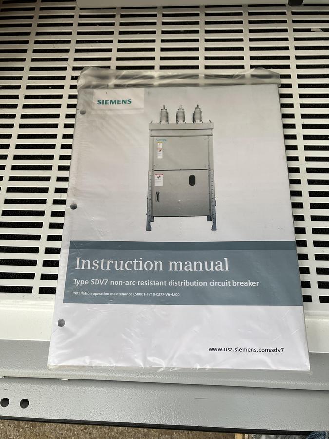 2025 Siemens SDV7-SE 38kV-2000A new unused Vacuum breaker