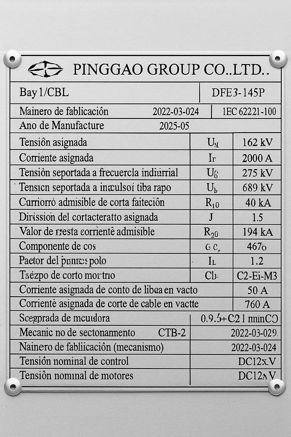 Surplus 2023 Pinggao DFLT-145P (ZHW1‑145) hybrid switching module