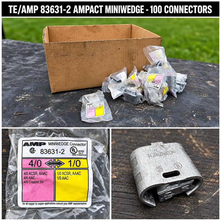 Used SLACAN++ NEW SURPLUS UTILITY POLE LINE HARDWARE, CONNECTORS & LINE CONSTRUCTION MATERIAL