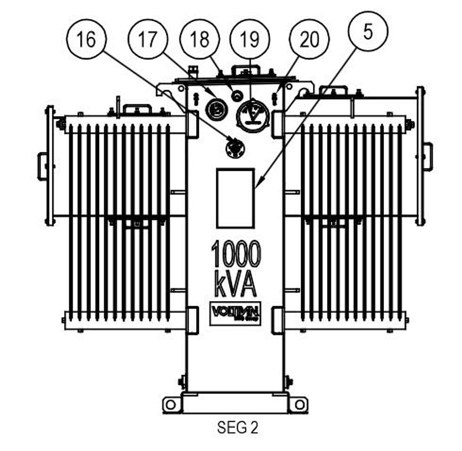 Surplus 2025 Voltran 1000 kVA Pad-Mounted Transformer – 13.2 kV to 480 V