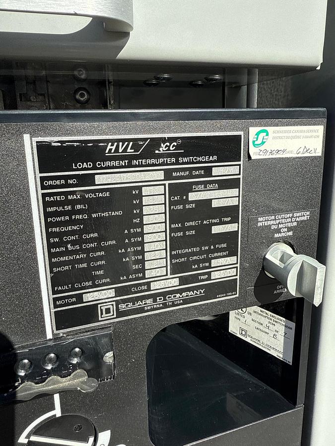 Surplus SCHNEIDER 27x 15kV VCBs