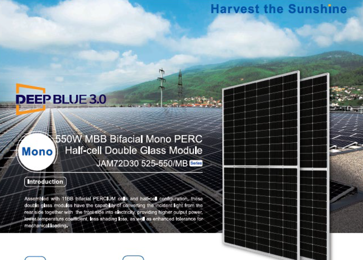 2025 JA Solar 50 MW JAM72D30-550 solar panels with Sungrow SG3150U-MV Turnkey Station