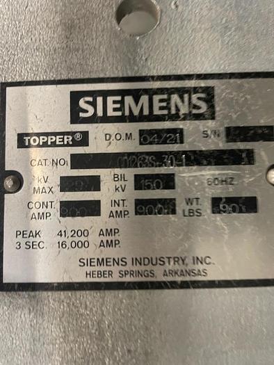 Surplus 2021 Siemens 900 AMP 29kV single phase pole mounted load break switch