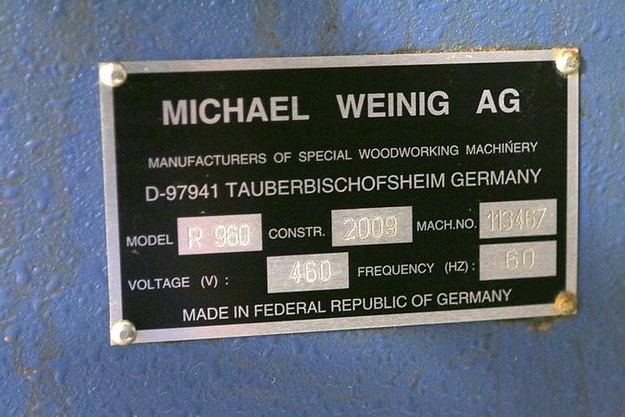 Used 2009 Weinig Rondamat 960 Grinder