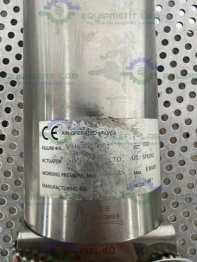 Used Inoxia  V9460-0040002 DN-1 1/2"  Butterfly Valve 316L