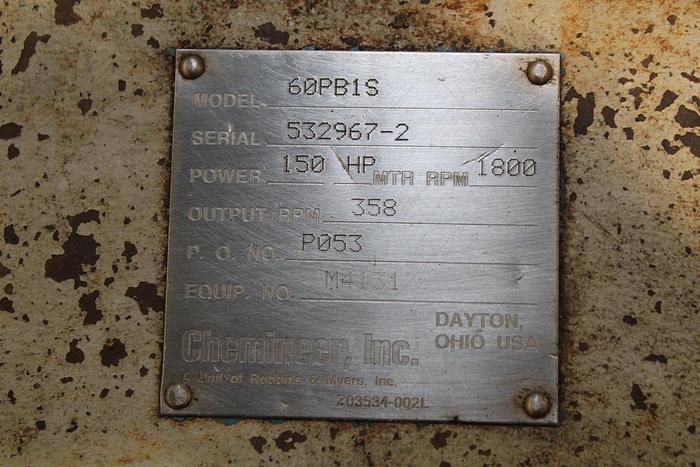 Used Chemineer 60PB1S Side Mount Agitator #44046