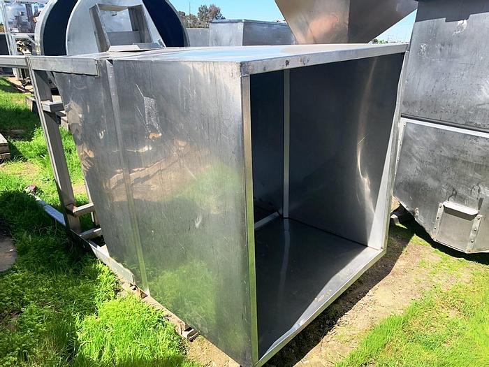 Used Bin, 65 CF, S/st, 48" x 48" x 62", Portable, Tote #S743932